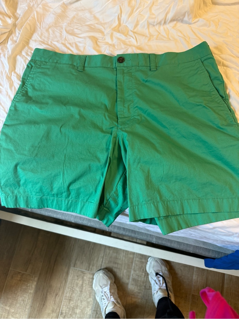 J. Crew Portsider Short - Green Cotton Flat-Front Shorts